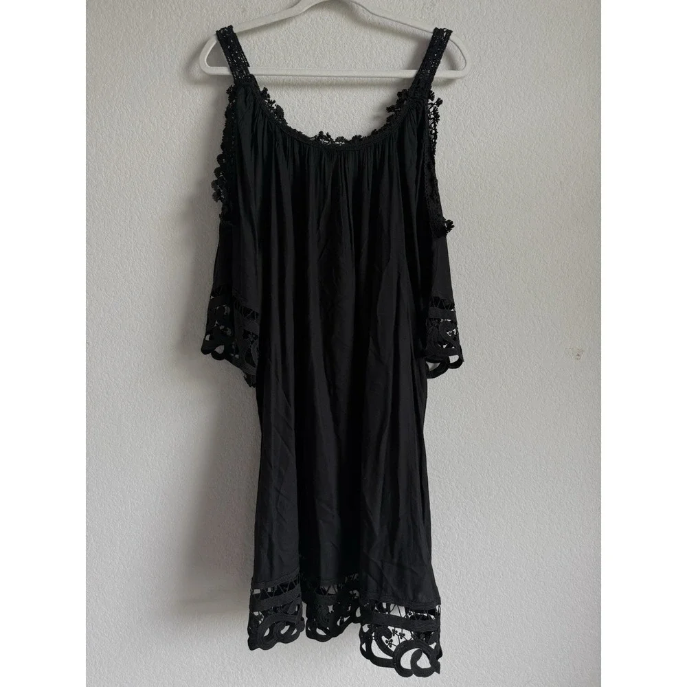 Swimsuits for All Women's Sz 18/20 Vera Crochet Cold Shoulder Cover Up Dress NEW